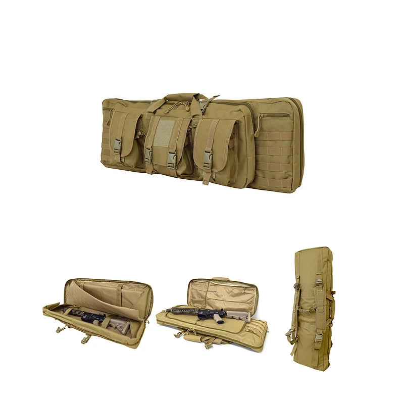 Waterproof Tactical Double Long Rifle Bag  Soft Range Shooting Pistol Holster Backpack Padded Hunting Rifle Case Gun Bag