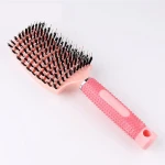 Wet and dry detangler boar bristle and nylon hair brush for men/women