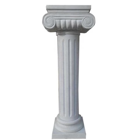 White gate decorative square roman pillar design