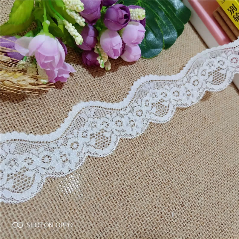 white lace neckline lace edge for sewing fabric decoration DIY lace fabric neckline applique sewing3.5-6.7cm S1032