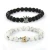Import White Turquoise Frosted Stone Personality Beaded Bracelet Natural Stone Crown Couple Bracelet from China