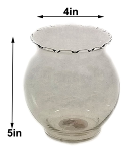 Wholesale Bowl Ivy H5x4in Glass Vase, wholesale, bulk