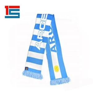 Wholesale Cheap Ecuador  Knitted Jacquard Soccer Scarf for sport football fans cheering