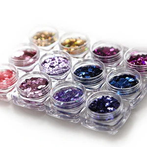 wholesale colored star assorted sequins cosmetic eye glitter bulk acrylic nail powder colors