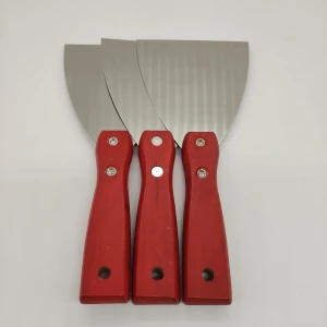 Wholesale competitive price stainless steel scraper and wood handle stainless putty kinfe