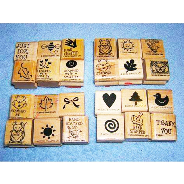 Wholesale custom wood crafts self inking English letter wood rubber stamp