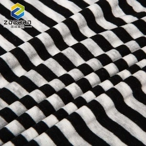 Wholesale fashion 70 / 30 Tencel linen knit stripe fabric