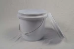 Wholesale High Quality 10l Professional Plastic Grey Handle Water Bucket with Lid