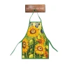 Wholesale High quality sunflower polyester custom print kitchen apron