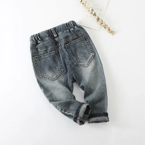 Wholesale little boy clothing washing new style boys pants jeans