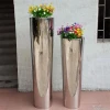 Wholesale mirror finish metal flower vase