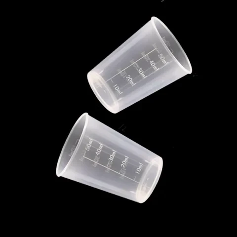 Wholesale plastic transparent measuring cup 50ml medical measuring cup with scale