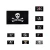 Import Wholesale 100% Polyester 3x5ft Stock Black Crossbones Pirate Jack Rackham Jolly Roger Flag Custom 3x5 Flag With Any Design from China