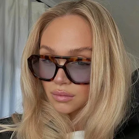 Wholesale Retro Acetate Sunglasses Sun Glasses Female Shades 2024 Fashion Vintage Designer Womens Sunglasses With Blue Glass