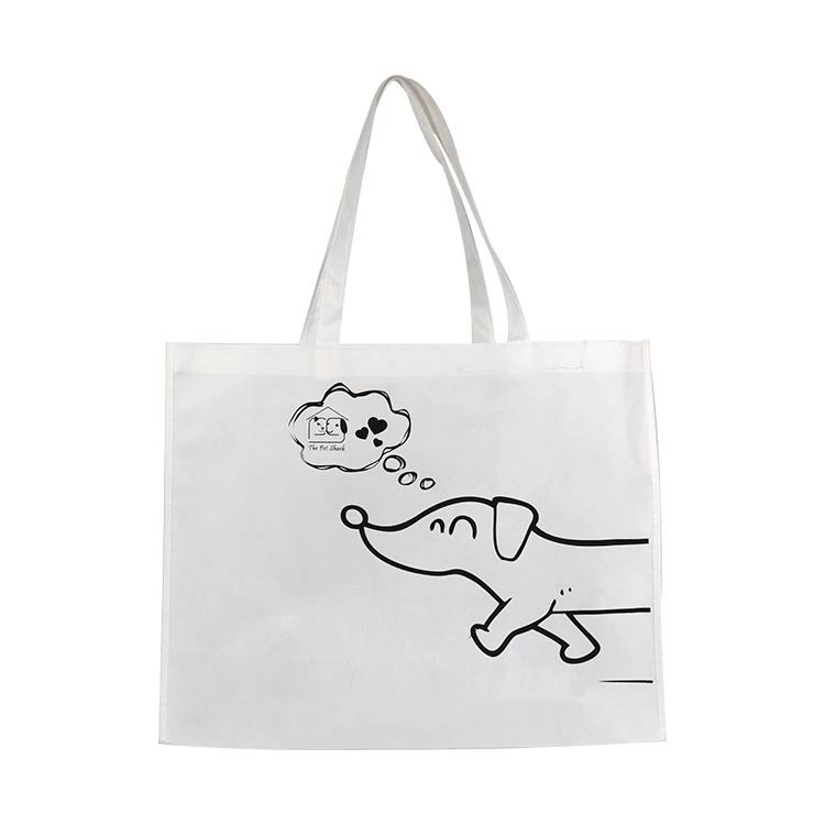 Wholesale Reusable Promotional White Non Woven Tote Bags With Customized Logo