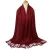 Import Wholesale Soft Twill Pure Cotton Fabric Solid Color Fringed Tassel Scarf Shawl from China