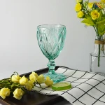 Wholesale Solid Color Engraved Water Glass Goblet
