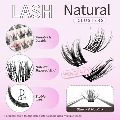 Wholesale women eyelash kit eyes beauty face makeup Non adhesive eyelashes cluster lash clusters natural false eyelashes