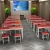 Import wholesale wood and metal double school furniture,school table and chairs set from China