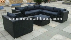 wicker garden sofa / rattan sofa set / rattan sectional sofa