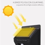 Wireless 3W IP65 Waterproof Solar Powered Motion Sensor 20LED Garden Lights Detector Lamps Solar Power Led Wall Light