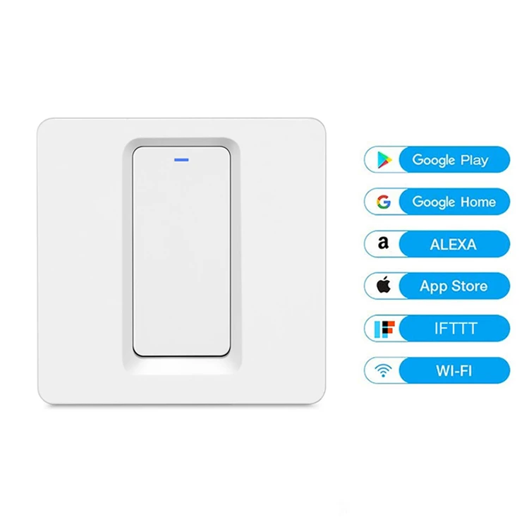 Wireless remote light switch 1 gang tuya smart home remote smart touch light switch