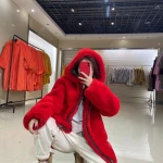 Women Winter Faux Fur Jacket Fur Coat Hooded Fake Fur Wholesale Plus Size Trench Breathable,plus Size Regular Sleeve Casual