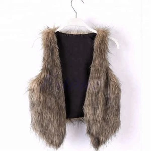 Womens Faux Fur Waistcoat Gilet Jacket Coat Sleeveless Outwear Winter Short Vest