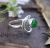 Import Womens Handmade Gemstone 925 Sterling Silver Birthday Wholesale Indian Green Onyx Ring from India