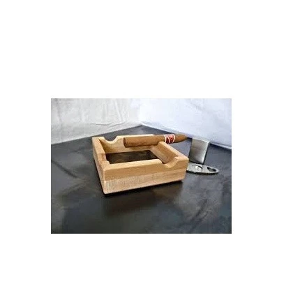 Wood Ashtray for Cigarettes and Smoking Brown