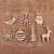Import Wooden Embellishments Crafts Hanging Ornament Set for Wedding Valentine&#039;s Day gift DIY Christmas Tree Xmas Decorations from China