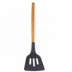 Wooden handle Silica gel Kitchenware 12 pieces Not sticky Spatula kitchen tool cooking Shovel spoon Baking set
