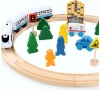 Wooden Multi Orbit Bridge Stop Train Model Train Railway Slot Builders Kids Track Car Toy