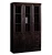 Import wooden panel type MDF board 4 doors walnut color book storage cabinet bookcase from China