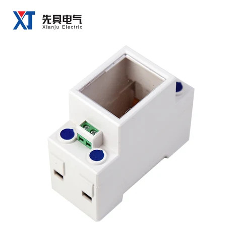 XJ-2 Single Phase Electric Energy Meter Shell 2P Plastic Power Electricity Meter Housing Terminal 35mm Din Rail Installation