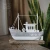 Import YBOX handmade American ocean style table standing boat MDF home decor wood craft from China