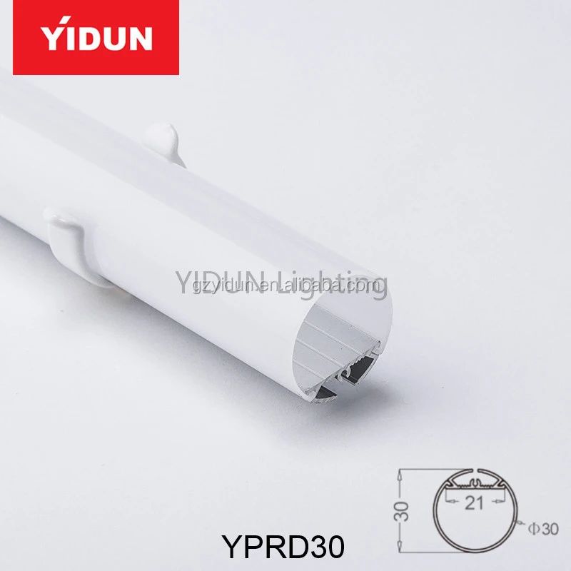 YIDUN Lighting Diameter 30mm round aluminum LED strip suspended light profile with 360 degrees PC opal matte diffuser