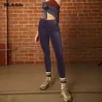 Zipper Best Quality Plain Casual Ribbed Pocket Sport Fitness Yoga Leggings