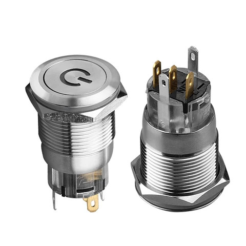Buy Zlq19mm Ip67 Stainless Steel Button Switch Self-locking Or Self ...