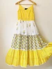 Lemon Flora Boho Tiered Maxi