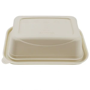 High quality custom eco friendly take away bento box meal container biodegradable fast food lunch boxes with lid