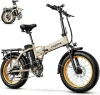 Foldable Electric Bike for Adults, 48V 20Ah Removable Lithium Battery up to 80Miles
