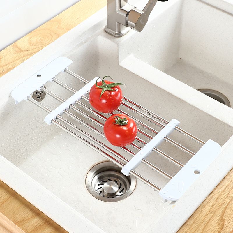 Buy Over The Sink Dish Drying Rack Stainless Steel Kitchen Roll Up Dish ...