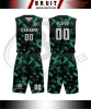 Latest design custom basketball jersey reversible black basketball uniform set