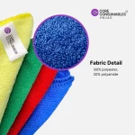 Core Consumables PRIMO Microfiber Cleaning Cloth, Super Absorbent,Washable, Lint-Free Cloth For Home, Office, Kitchen
