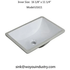 Rectangular Undermount Ceramic Sink