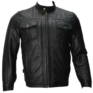 Navy Blue Leather Jackets