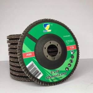 ProBuy 5Inch 60 Grit Aluminum Oxide Flap Disc. Type 29 With Fiber-Glass Backing.