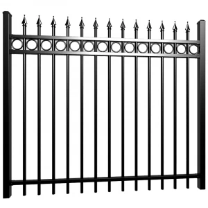 Home garden security wrought iron fences customize