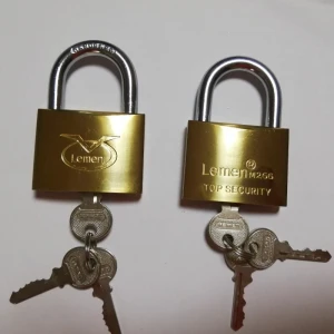 long and short shackle  brass cylinder key safety brass door padlock